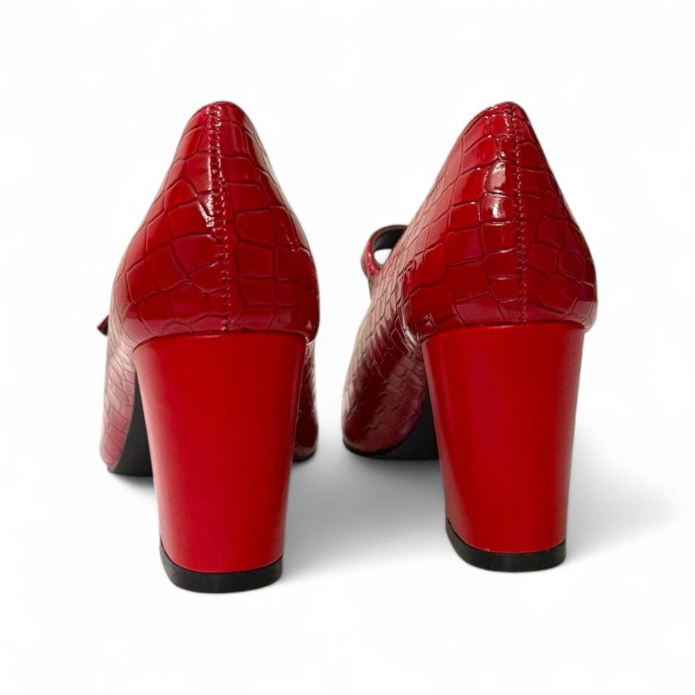 BELLINI Vex Croc embossed Red Pump, NEW! Size 8.5 - Picture 6 of 9